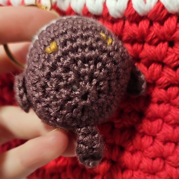 Tiny Crochet Duck Keychain - Picture 6 of 6
